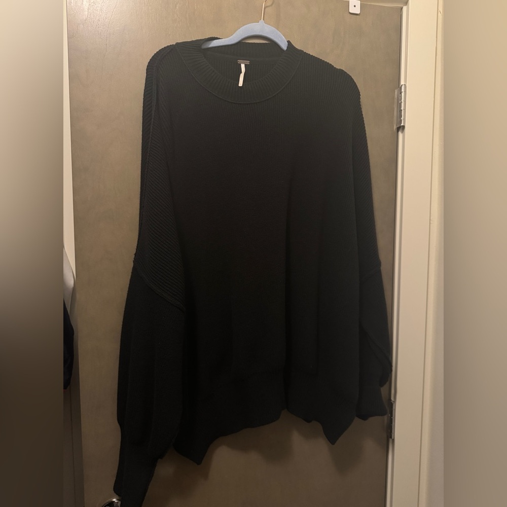 Women's Free People Black Easy Street Knit Sweater